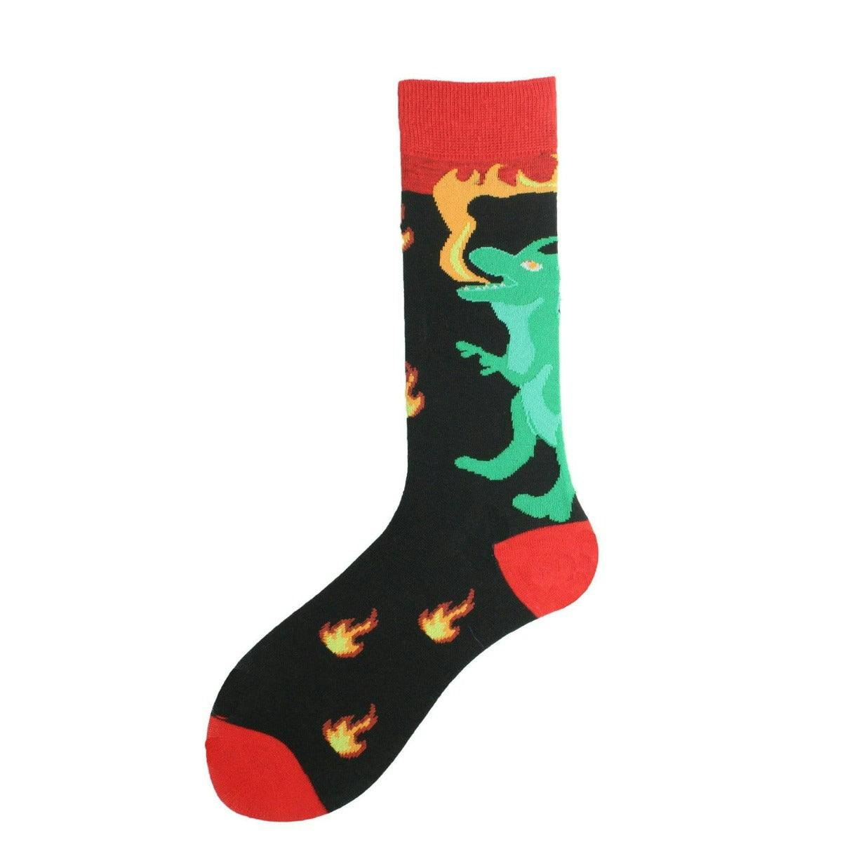 Fire Dragon Crew Socks.